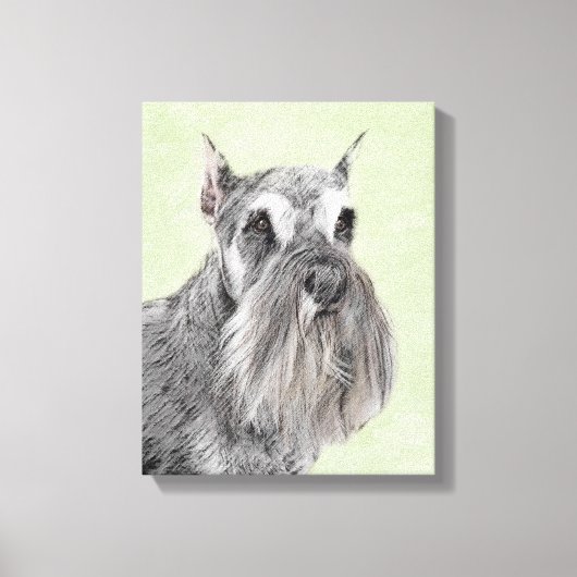 Schnauzer (Giant, Standard) Schnauzer - Dog Art Canvas Afdruk (Voorkant)