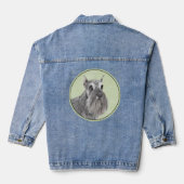 Schnauzer (Giant, Standard) Schnauzer - Dog Art Denim Jacket (Achterkant)