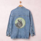 Schnauzer (Giant, Standard) Schnauzer - Dog Art Denim Jacket (Hangar)