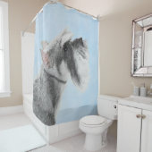 Schnauzer (Giant, Standard) Schnauzer - Dog Art Douchegordijn (In situ)