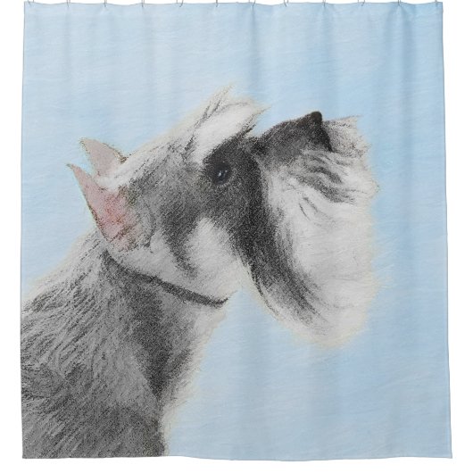 Schnauzer (Giant, Standard) Schnauzer - Dog Art Douchegordijn (Voorkant)