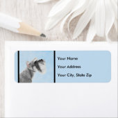 Schnauzer (Giant, Standard) Schnauzer - Dog Art Etiket (Insitu)