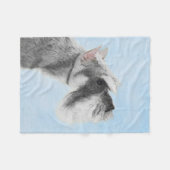 Schnauzer (Giant, Standard) Schnauzer - Dog Art Fleece Deken (Voorkant (Horizontaal))