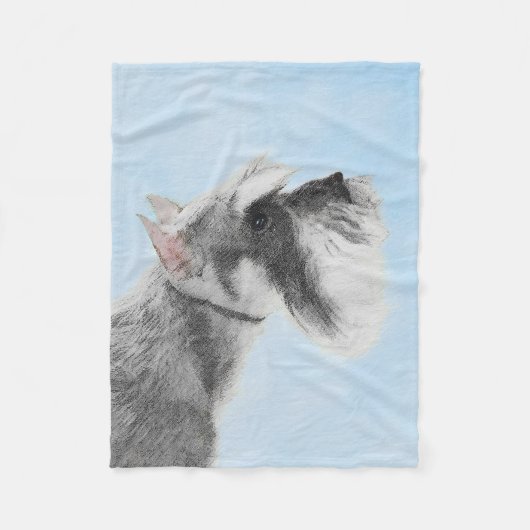 Schnauzer (Giant, Standard) Schnauzer - Dog Art Fleece Deken (Voorkant)