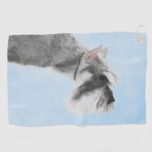 Schnauzer (Giant, Standard) Schnauzer - Dog Art Golfhanddoek (Horizontaal)
