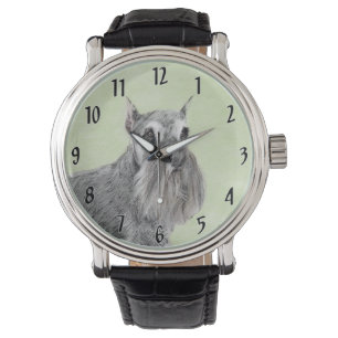 Schnauzer (Giant, Standard) Schnauzer - Dog Art Horloge