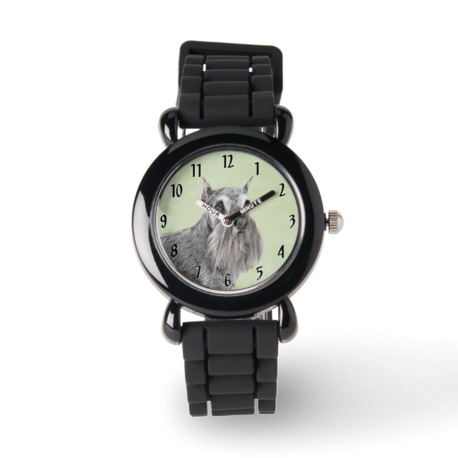 Schnauzer (Giant, Standard) Schnauzer - Dog Art Horloge (Voorkant)