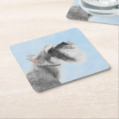 Schnauzer (Giant, Standard) Schnauzer - Dog Art Kartonnen Onderzetters (Schuin)