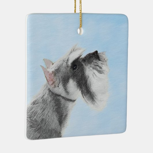 Schnauzer (Giant, Standard) Schnauzer - Dog Art Keramisch Ornament (Rechts)