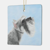 Schnauzer (Giant, Standard) Schnauzer - Dog Art Keramisch Ornament (Links)