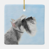 Schnauzer (Giant, Standard) Schnauzer - Dog Art Keramisch Ornament (Achterkant)