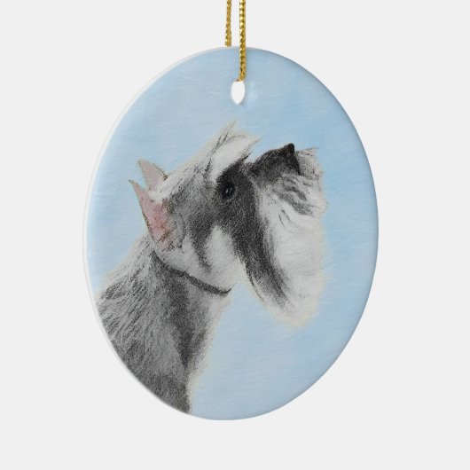 Schnauzer (Giant, Standard) Schnauzer - Dog Art Keramisch Ornament (Rechts)