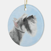 Schnauzer (Giant, Standard) Schnauzer - Dog Art Keramisch Ornament (Links)