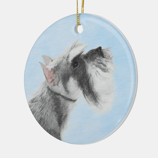 Schnauzer (Giant, Standard) Schnauzer - Dog Art Keramisch Ornament (Links)