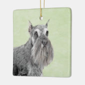 Schnauzer (Giant, Standard) Schnauzer - Dog Art Keramisch Ornament (Links)