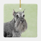 Schnauzer (Giant, Standard) Schnauzer - Dog Art Keramisch Ornament (Achterkant)