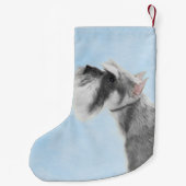 Schnauzer (Giant, Standard) Schnauzer - Dog Art Kleine Kerstsok (Achterkant)