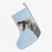 Schnauzer (Giant, Standard) Schnauzer - Dog Art Kleine Kerstsok (Achterkant (Hangend))