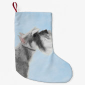 Schnauzer (Giant, Standard) Schnauzer - Dog Art Kleine Kerstsok (Voorkant)