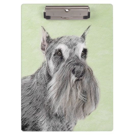 Schnauzer (Giant, Standard) Schnauzer - Dog Art Klembord (Voorkant)