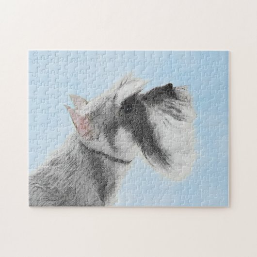 Schnauzer (Giant, Standard) Schnauzer - Dog Art Legpuzzel (Horizontaal)