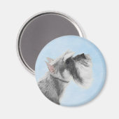 Schnauzer (Giant, Standard) Schnauzer - Dog Art Magneet (Voorkant / Achterkant)