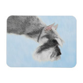 Schnauzer (Giant, Standard) Schnauzer - Dog Art Magneet (Horizontaal)