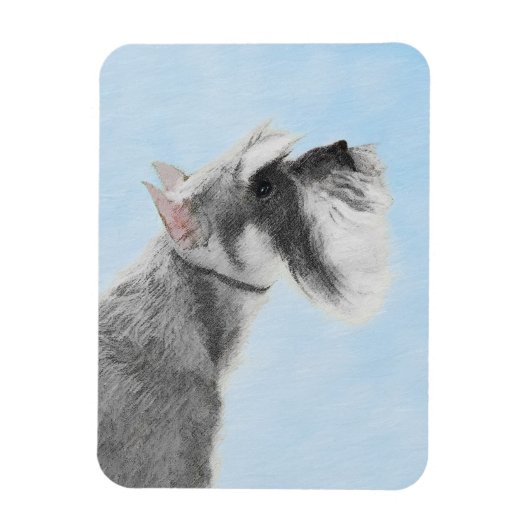 Schnauzer (Giant, Standard) Schnauzer - Dog Art Magneet (Verticaal)