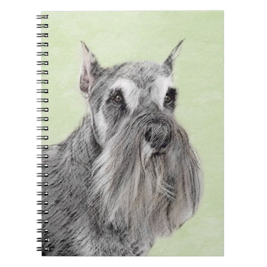 Schnauzer (Giant, Standard) Schnauzer - Dog Art Notitieboek (Voorkant)