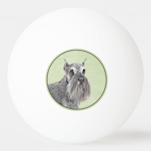 Schnauzer (Giant, Standard) Schnauzer - Dog Art Pingpongbal (Voorkant)