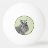 Schnauzer (Giant, Standard) Schnauzer - Dog Art Pingpongbal (Achterkant)