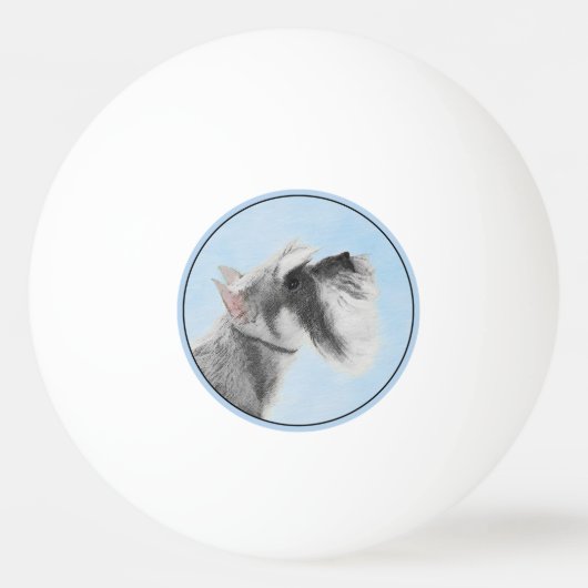 Schnauzer (Giant, Standard) Schnauzer - Dog Art Pingpongbal (Voorkant)