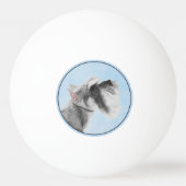 Schnauzer (Giant, Standard) Schnauzer - Dog Art Pingpongbal (Achterkant)