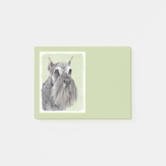 Schnauzer (Giant, Standard) Schnauzer - Dog Art Post-it® Notes (Voorkant)
