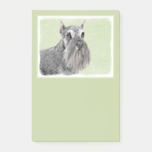 Schnauzer (Giant, Standard) Schnauzer - Dog Art Post-it® Notes (Voorkant)