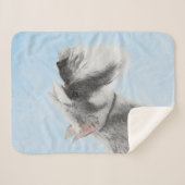Schnauzer (Giant, Standard) Schnauzer - Dog Art Sherpa Deken (Voorkant (horizontaal))