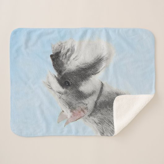 Schnauzer (Giant, Standard) Schnauzer - Dog Art Sherpa Deken (Voorkant (horizontaal))