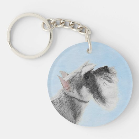 Schnauzer (Giant, Standard) Schnauzer - Dog Art Sleutelhanger (Voorkant)