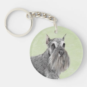 Schnauzer (Giant, Standard) Schnauzer - Dog Art Sleutelhanger