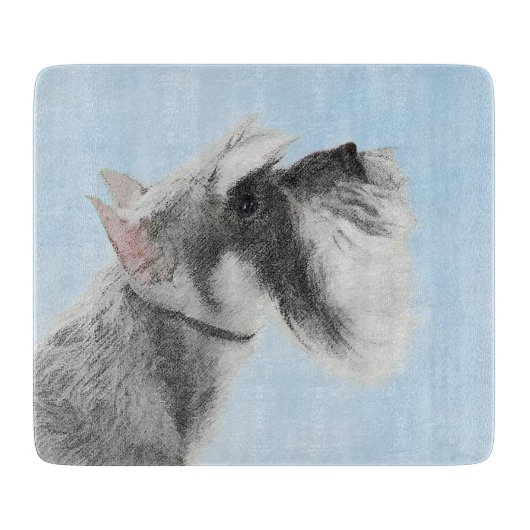 Schnauzer (Giant, Standard) Schnauzer - Dog Art Snijplank (Voorkant)