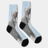 Schnauzer (Giant, Standard) Schnauzer - Dog Art Sokken (Rechts)