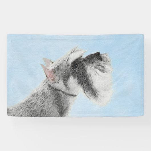 Schnauzer (Giant, Standard) Schnauzer - Dog Art Spandoek (Horizontaal)