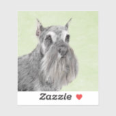 Schnauzer (Giant, Standard) Schnauzer - Dog Art Sticker (Vel)