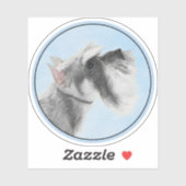 Schnauzer (Giant, Standard) Schnauzer - Dog Art Sticker (Vel)