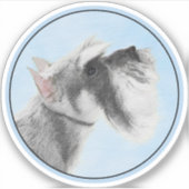 Schnauzer (Giant, Standard) Schnauzer - Dog Art Sticker (Voorkant)