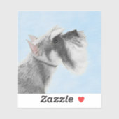 Schnauzer (Giant, Standard) Schnauzer - Dog Art Sticker (Vel)