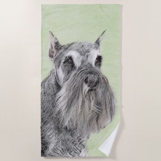 Schnauzer (Giant, Standard) Schnauzer - Dog Art Strandlaken (Voorkant)