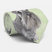 Schnauzer (Giant, Standard) Schnauzer - Dog Art Stropdas (Opgerold)
