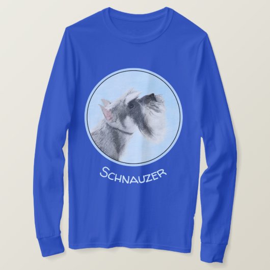 Schnauzer (Giant, Standard) Schnauzer - Dog Art T-shirt (Design voorkant)