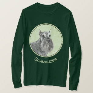 Schnauzer (Giant, Standard) Schnauzer - Dog Art T-shirt